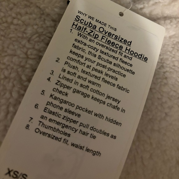 NWT Lululemon Scuba Oversized Half-Zip Fleece Hoodie - Picture 8 of 8